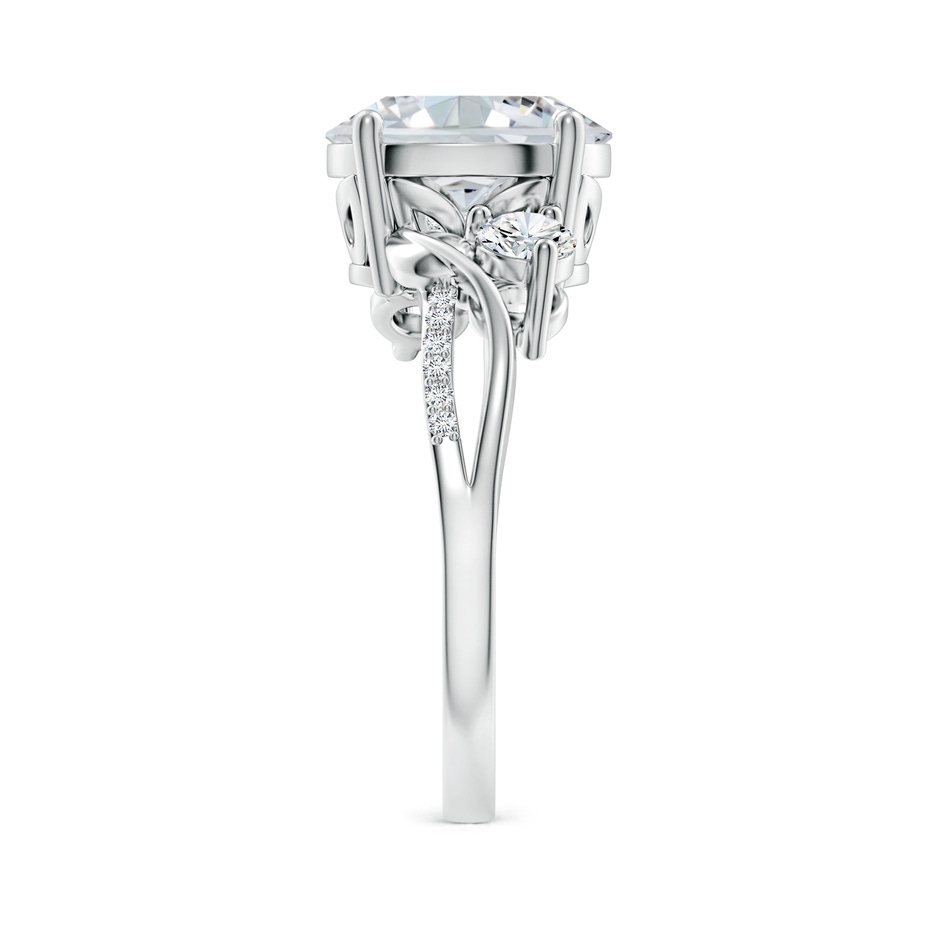 10x8mm GVS2 Nature Inspired Oval Diamond Twisted Vine Engagement Ring in White Gold side 299