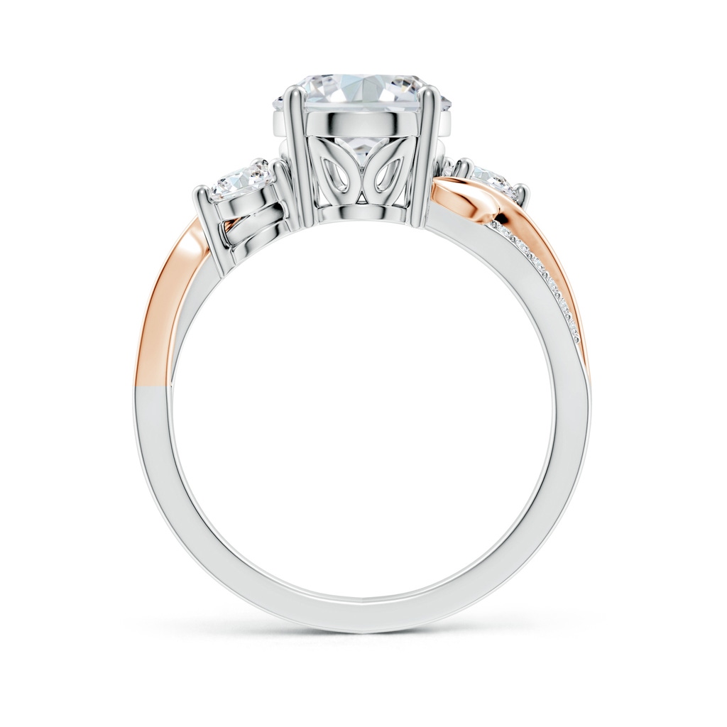 10x8mm GVS2 Nature Inspired Oval Diamond Twisted Vine Engagement Ring in White Gold Rose Gold - side 199