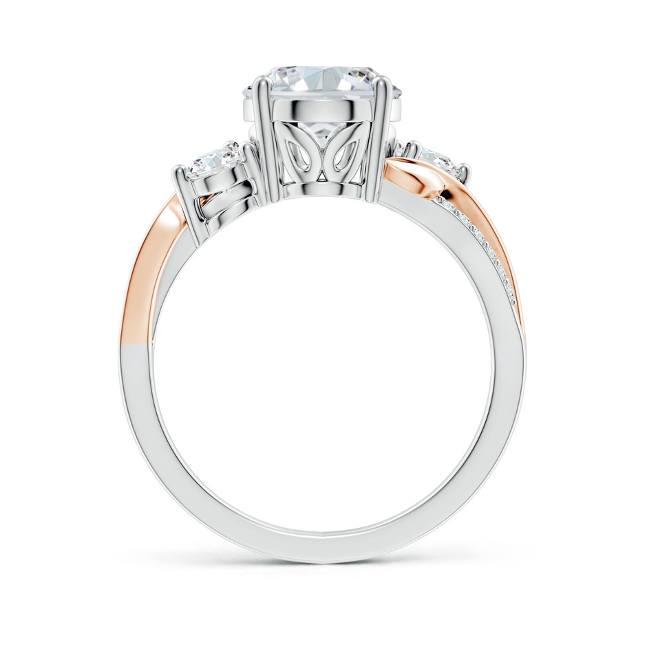 10x8mm GVS2 Nature Inspired Oval Diamond Twisted Vine Engagement Ring in White Gold Rose Gold side 199