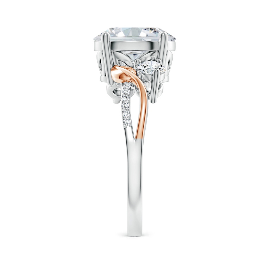10x8mm GVS2 Nature Inspired Oval Diamond Twisted Vine Engagement Ring in White Gold Rose Gold side 299