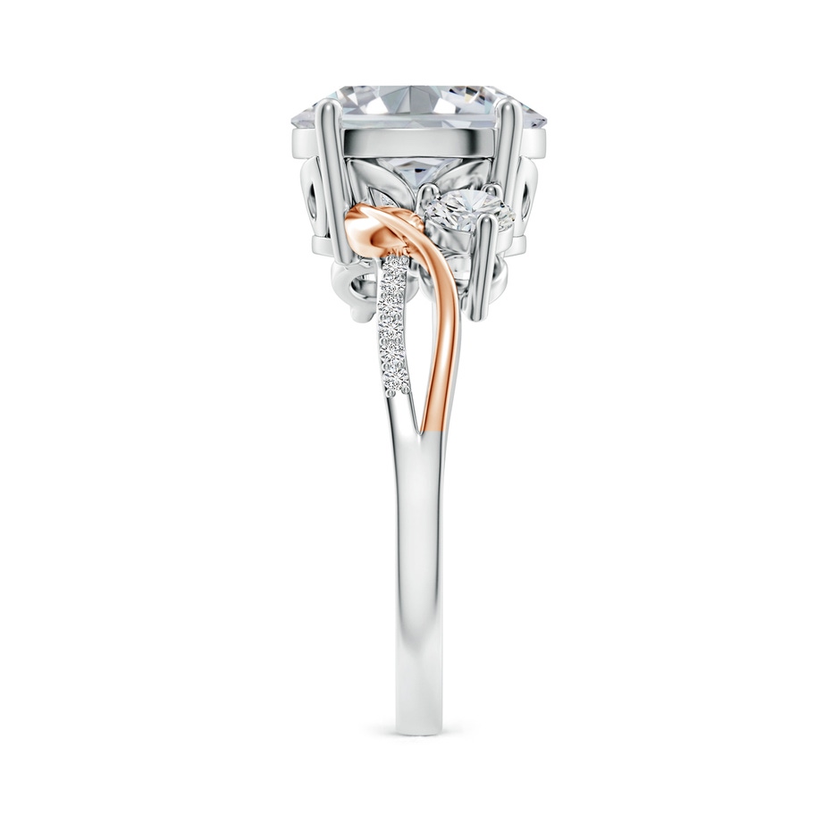 10x8mm HSI2 Nature Inspired Oval Diamond Twisted Vine Engagement Ring in White Gold Rose Gold side 299