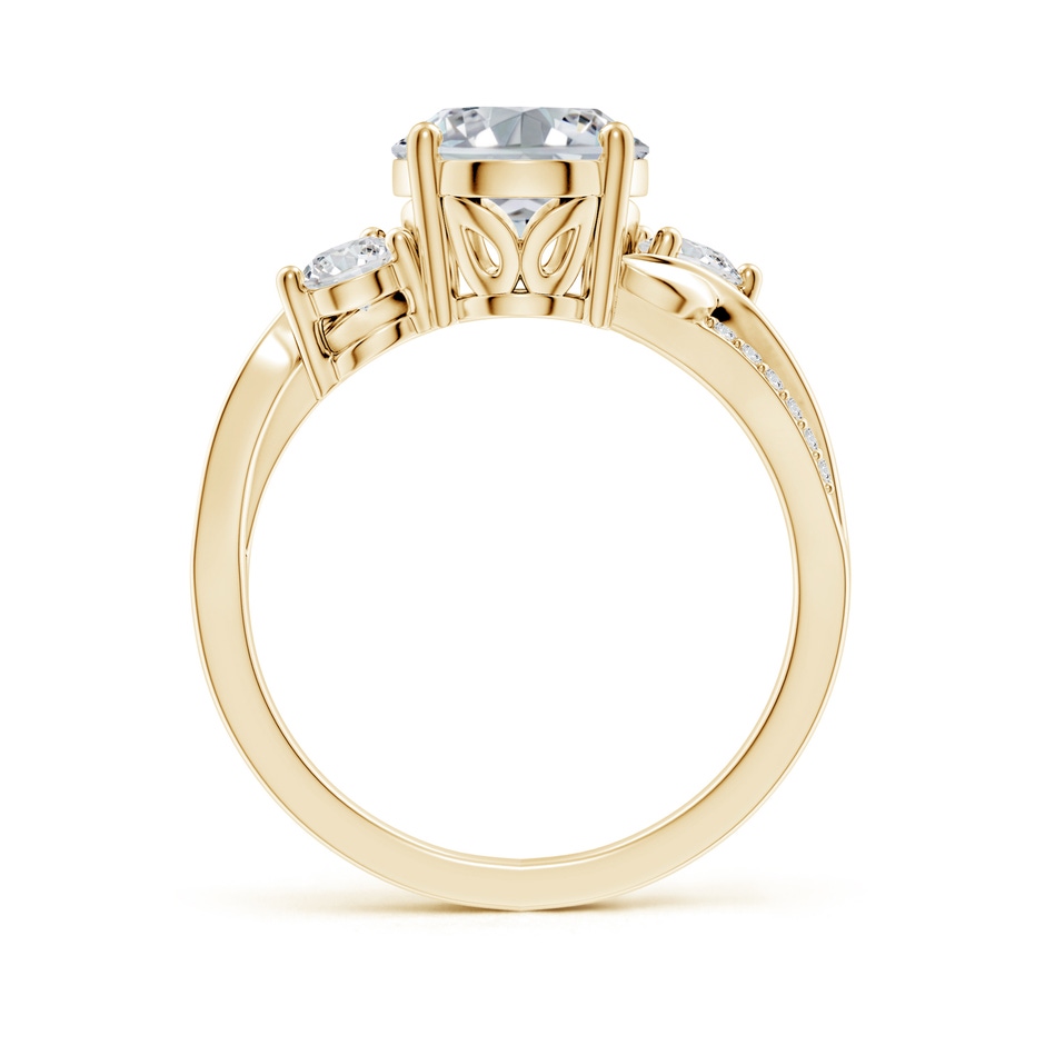 10x8mm HSI2 Nature Inspired Oval Diamond Twisted Vine Engagement Ring in Yellow Gold side 199