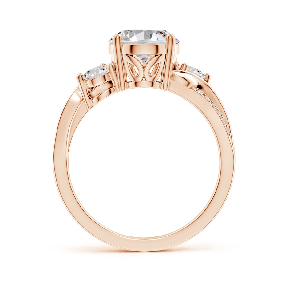 10x8mm IJI1I2 Nature Inspired Oval Diamond Twisted Vine Engagement Ring in Rose Gold side 199