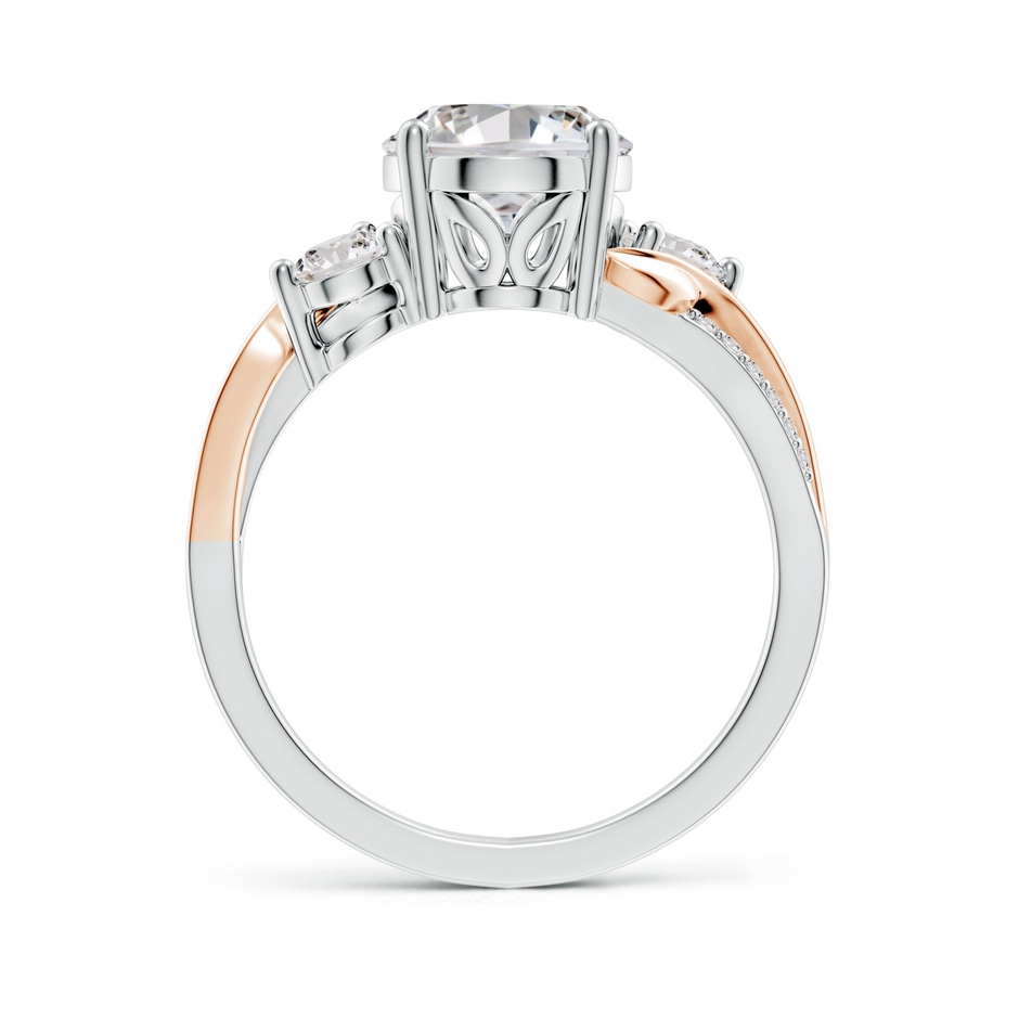 10x8mm IJI1I2 Nature Inspired Oval Diamond Twisted Vine Engagement Ring in White Gold Rose Gold side 199