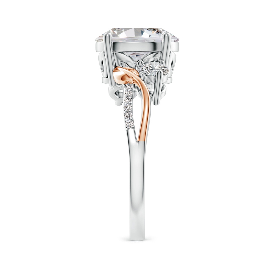 10x8mm IJI1I2 Nature Inspired Oval Diamond Twisted Vine Engagement Ring in White Gold Rose Gold side 299