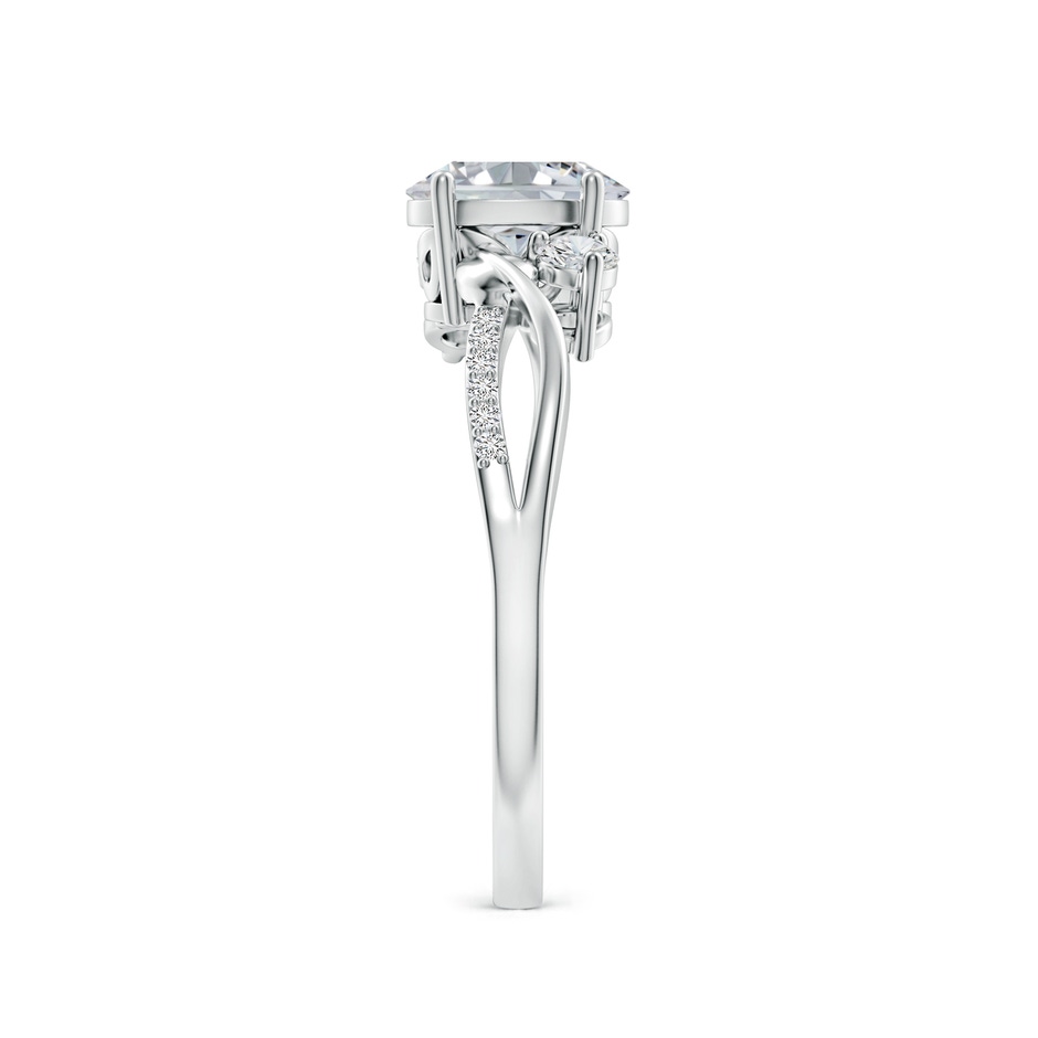 7x5mm HSI2 Nature Inspired Oval Diamond Twisted Vine Engagement Ring in White Gold side 299