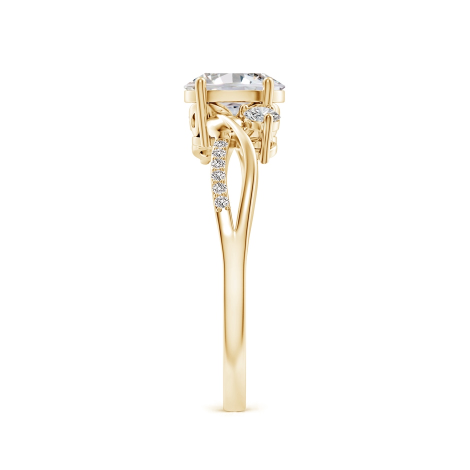 7x5mm IJI1I2 Nature Inspired Oval Diamond Twisted Vine Engagement Ring in Yellow Gold side 299