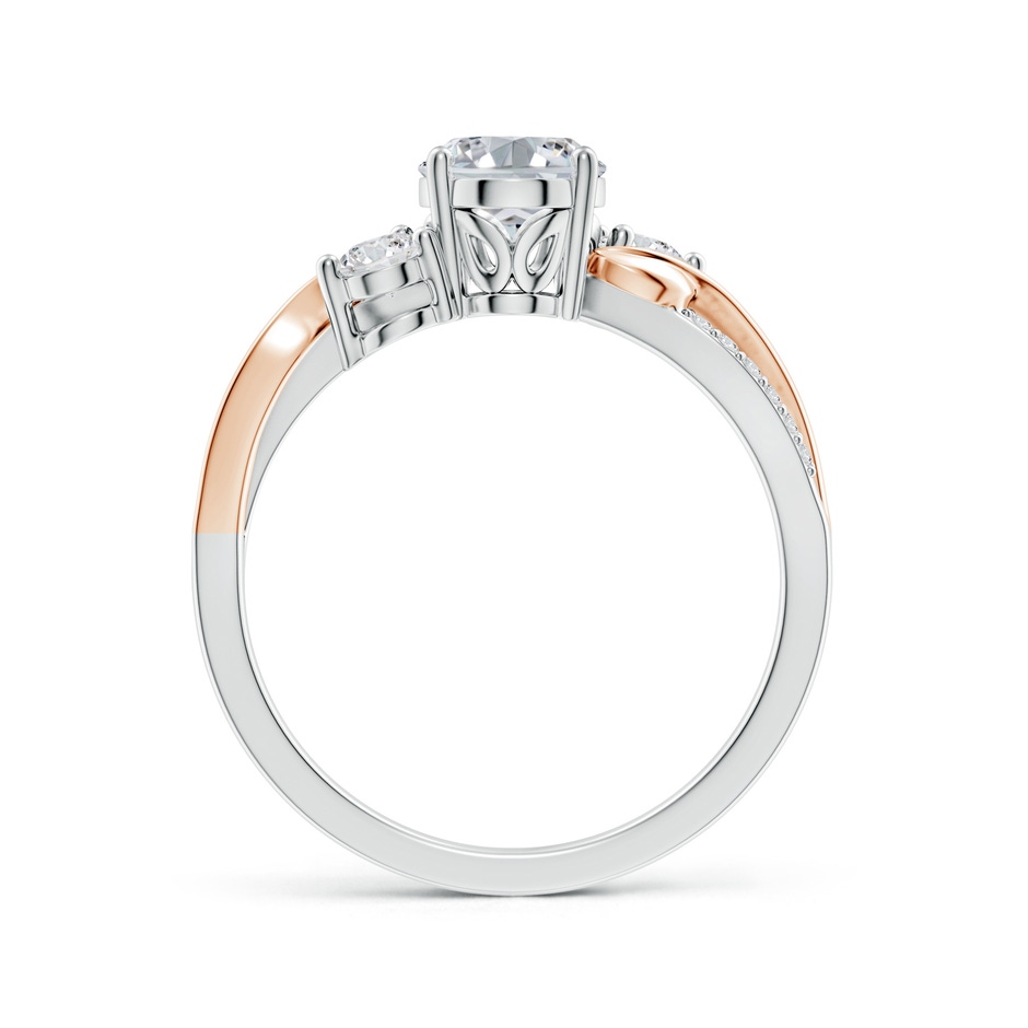 8x6mm HSI2 Nature Inspired Oval Diamond Twisted Vine Engagement Ring in 10K White Gold 10K Rose Gold side 199