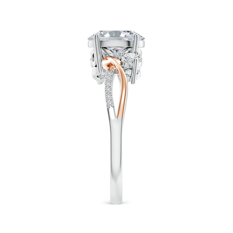 8x6mm HSI2 Nature Inspired Oval Diamond Twisted Vine Engagement Ring in 10K White Gold 10K Rose Gold side 299