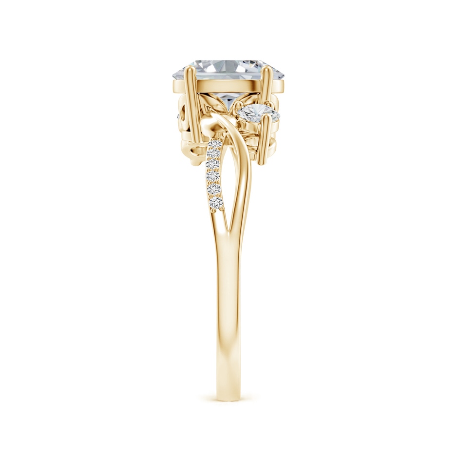 8x6mm HSI2 Nature Inspired Oval Diamond Twisted Vine Engagement Ring in Yellow Gold side 299
