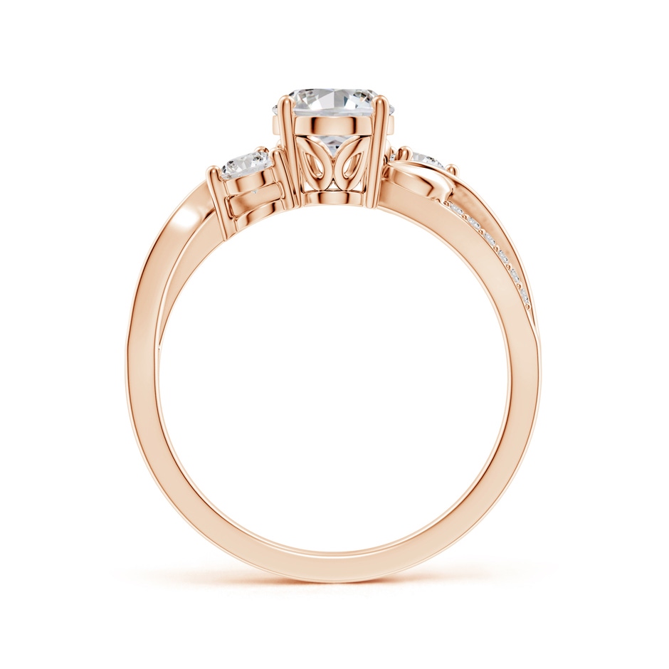 8x6mm IJI1I2 Nature Inspired Oval Diamond Twisted Vine Engagement Ring in Rose Gold side 199