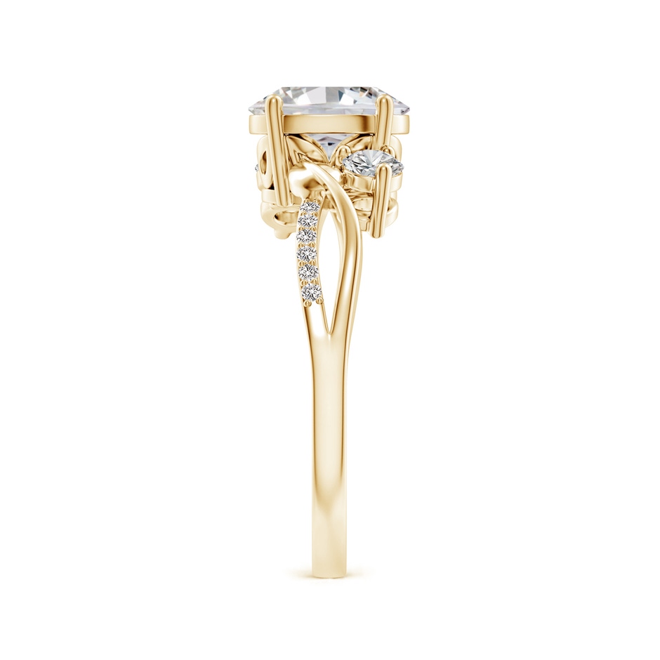 8x6mm IJI1I2 Nature Inspired Oval Diamond Twisted Vine Engagement Ring in Yellow Gold side 299