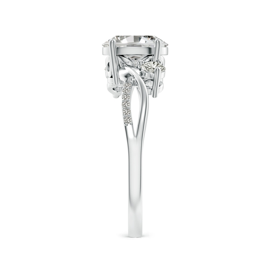 8x6mm KI3 Nature Inspired Oval Diamond Twisted Vine Engagement Ring in White Gold side 299
