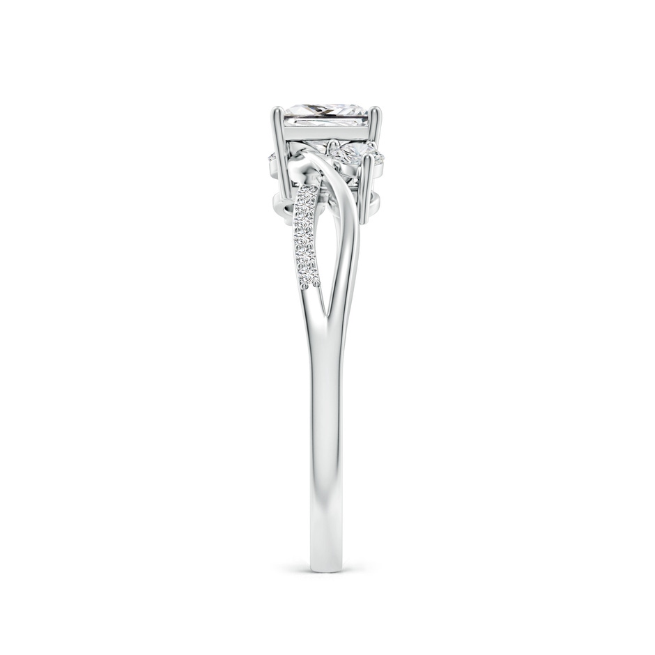 5mm HSI2 Nature Inspired Princess-Cut Diamond Twisted Vine Engagement Ring in 18K White Gold side 299