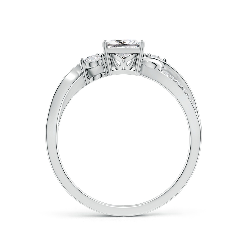 5mm HSI2 Nature Inspired Princess-Cut Diamond Twisted Vine Engagement Ring in White Gold - side 199