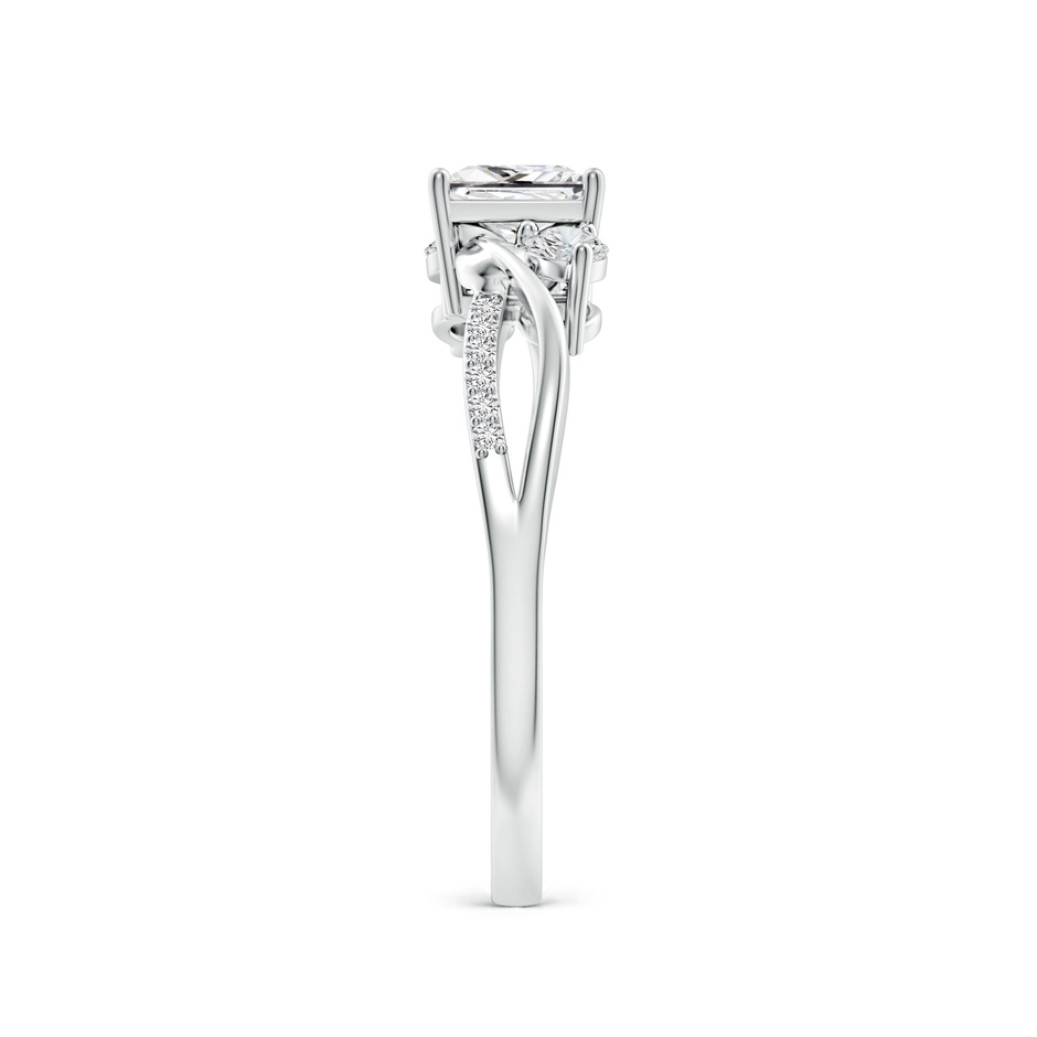 5mm HSI2 Nature Inspired Princess-Cut Diamond Twisted Vine Engagement Ring in White Gold side 299