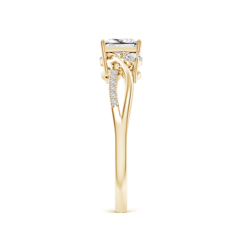 5mm HSI2 Nature Inspired Princess-Cut Diamond Twisted Vine Engagement Ring in Yellow Gold side 299