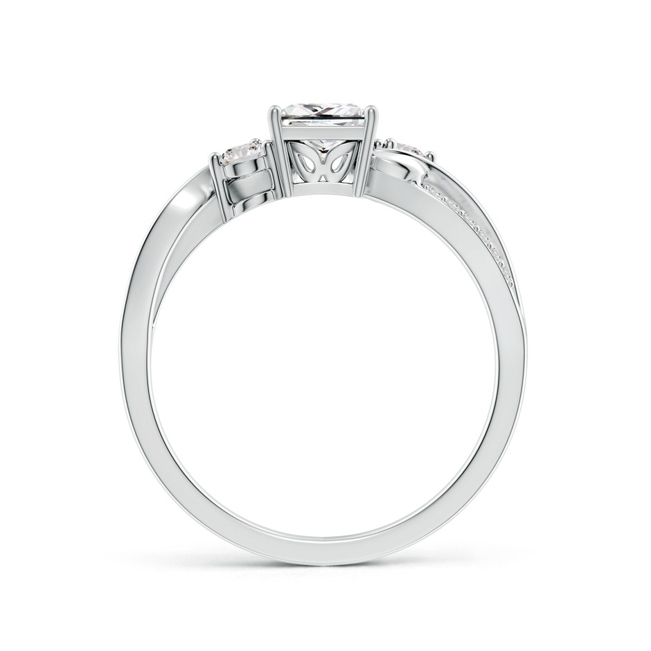 5mm IJI1I2 Nature Inspired Princess-Cut Diamond Twisted Vine Engagement Ring in 18K White Gold side 199