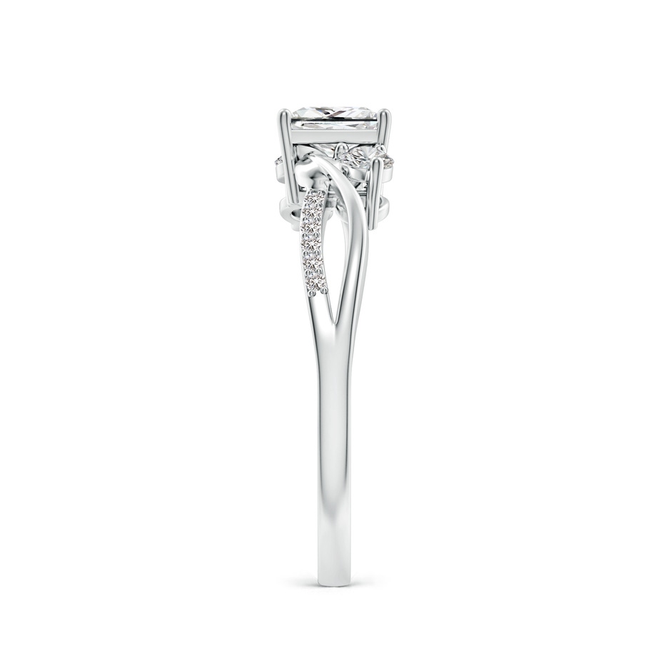 5mm IJI1I2 Nature Inspired Princess-Cut Diamond Twisted Vine Engagement Ring in 18K White Gold side 299