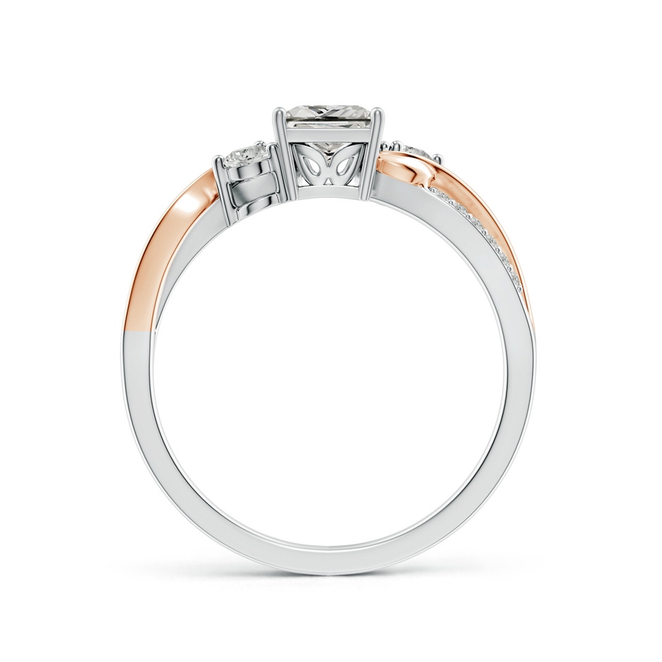 5mm KI3 Nature Inspired Princess-Cut Diamond Twisted Vine Engagement Ring in White Gold Rose Gold side 199