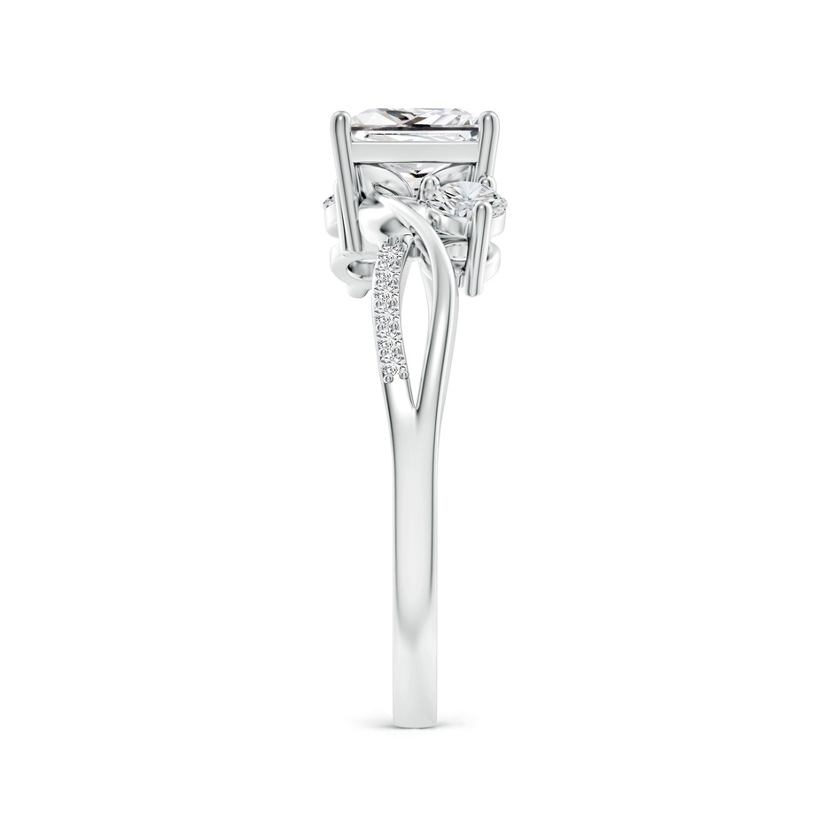 6.2mm HSI2 Nature Inspired Princess-Cut Diamond Twisted Vine Engagement Ring in White Gold side 299