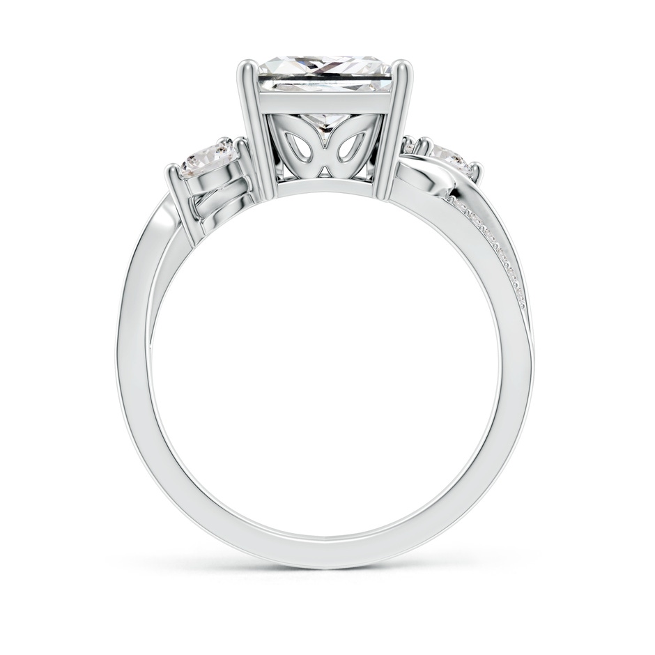 8mm IJI1I2 Nature Inspired Princess-Cut Diamond Twisted Vine Engagement Ring in P950 Platinum side 199