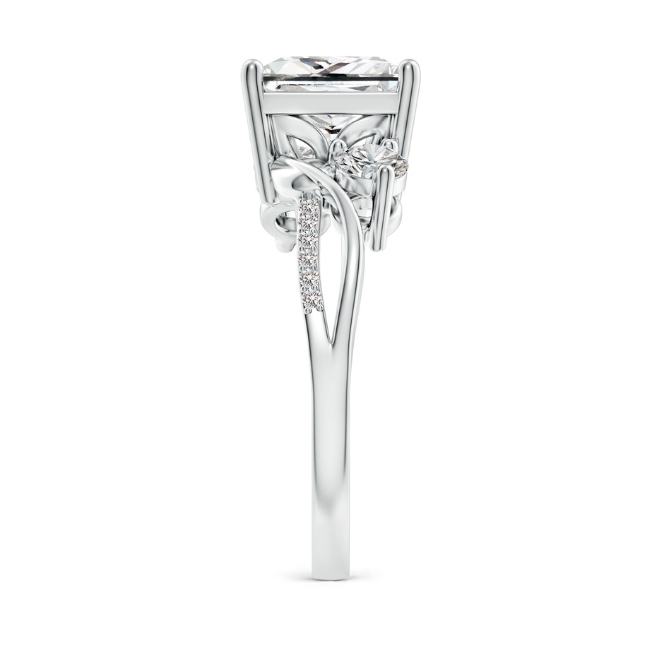 8mm IJI1I2 Nature Inspired Princess-Cut Diamond Twisted Vine Engagement Ring in P950 Platinum side 299