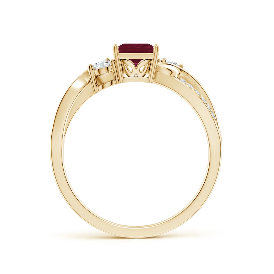 5mm A Nature Inspired Square Ruby Twisted Vine Engagement Ring in Yellow Gold side 199