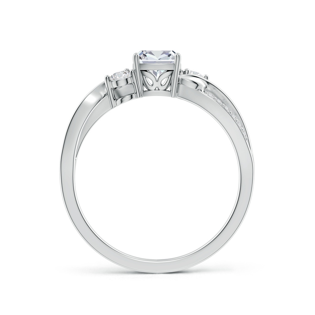 5mm HSI2 Nature Inspired Cushion Diamond Twisted Vine Engagement Ring in White Gold - side 199