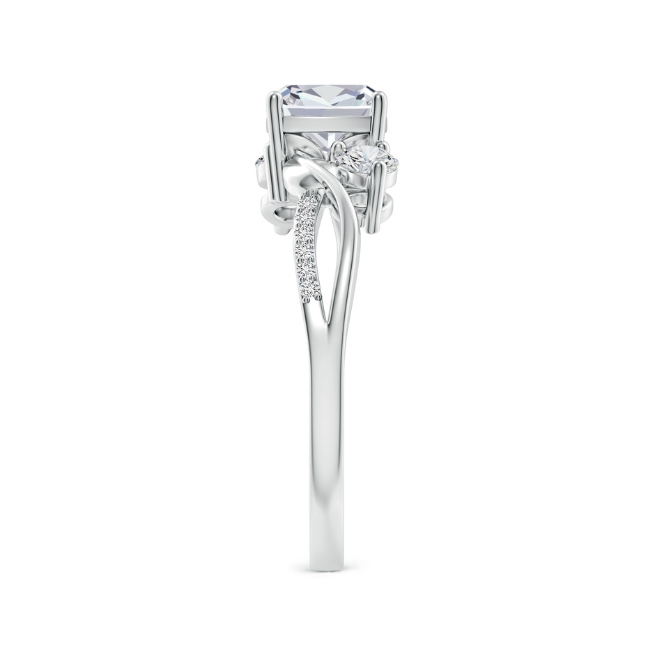 6mm HSI2 Nature Inspired Cushion Diamond Twisted Vine Engagement Ring in White Gold side 299