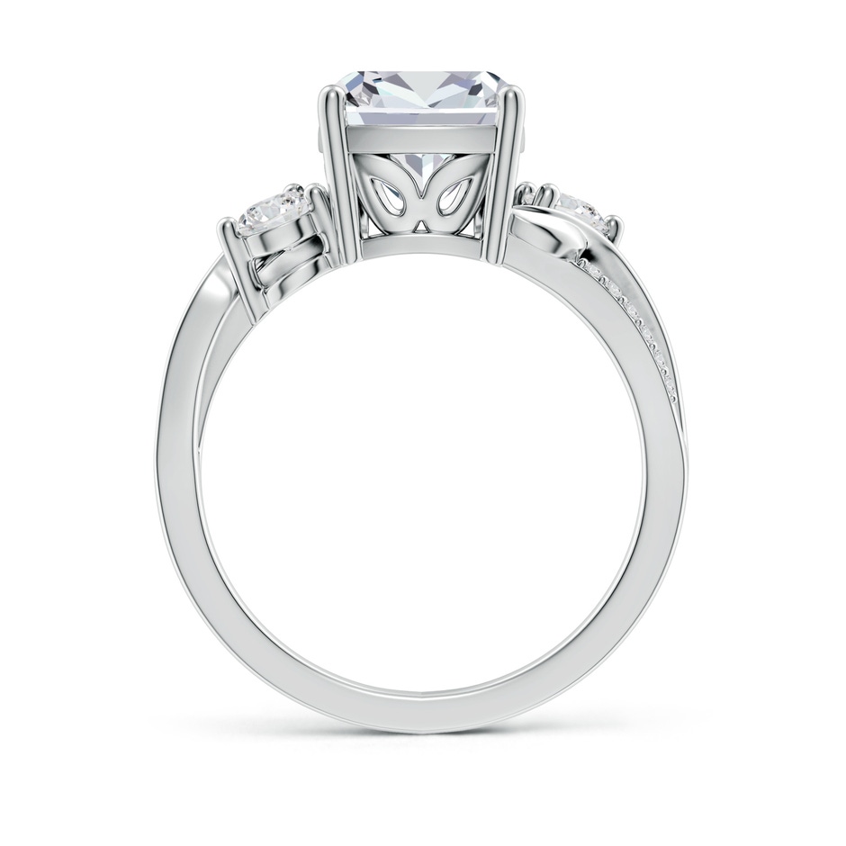 8mm HSI2 Nature Inspired Cushion Diamond Twisted Vine Engagement Ring in P950 Platinum side 199