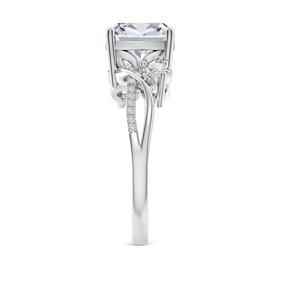 8mm HSI2 Nature Inspired Cushion Diamond Twisted Vine Engagement Ring in P950 Platinum side 299