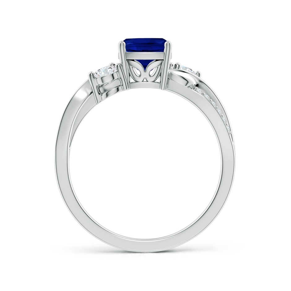 6mm AAAA Nature Inspired Cushion Blue Sapphire Twisted Vine Engagement Ring in P950 Platinum side 199