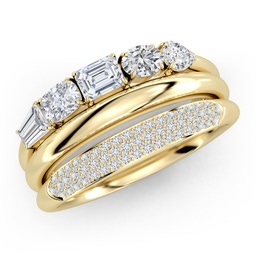 Emerald Cut Diamond Fashion Rings