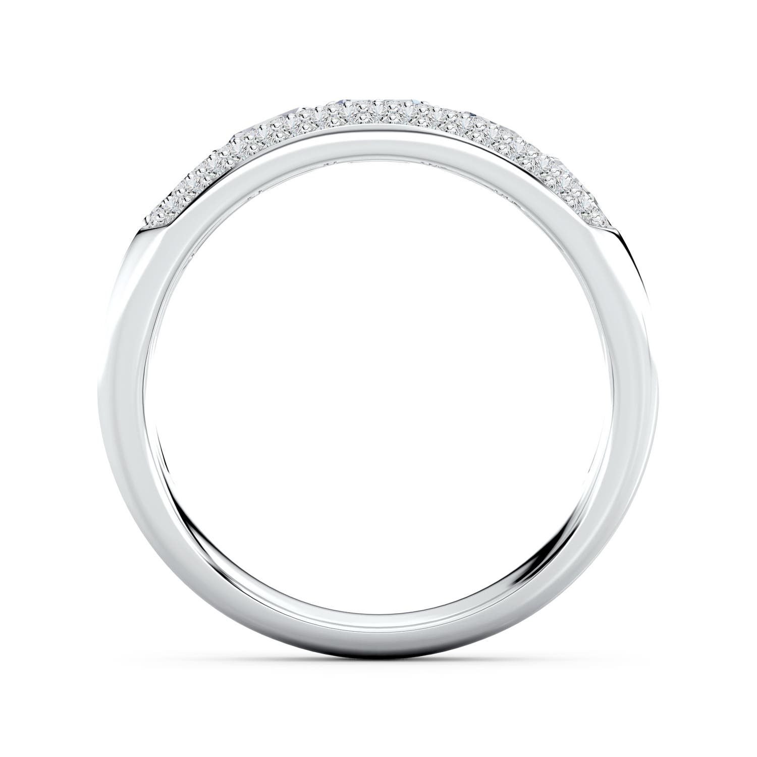 4x3mm HSI2 Multi-Shape Diamond Triple Layered Statement Ring in White Gold - side 2