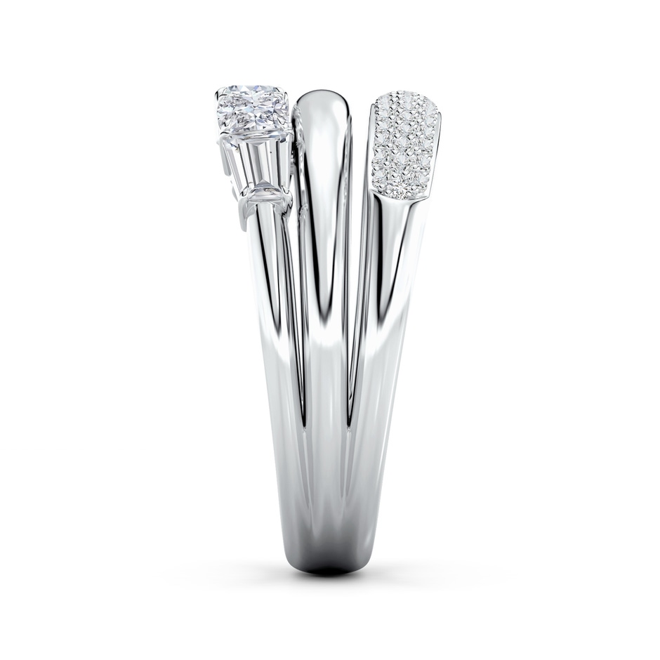 4x3mm HSI2 Multi-Shape Diamond Triple Layered Statement Ring in White Gold side 299