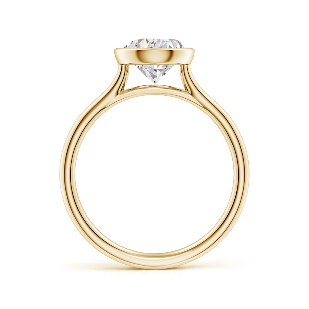 11x7mm IJI1I2 Bezel-Set Pear Diamond Solitaire Engagement Ring in Yellow Gold - side 199