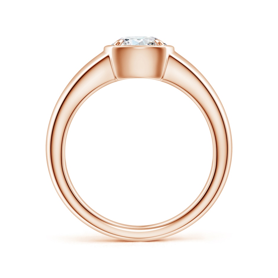 6.4mm GVS2 Bezel and Prong Round Diamond Solitaire Engagement Ring in Rose Gold side 199