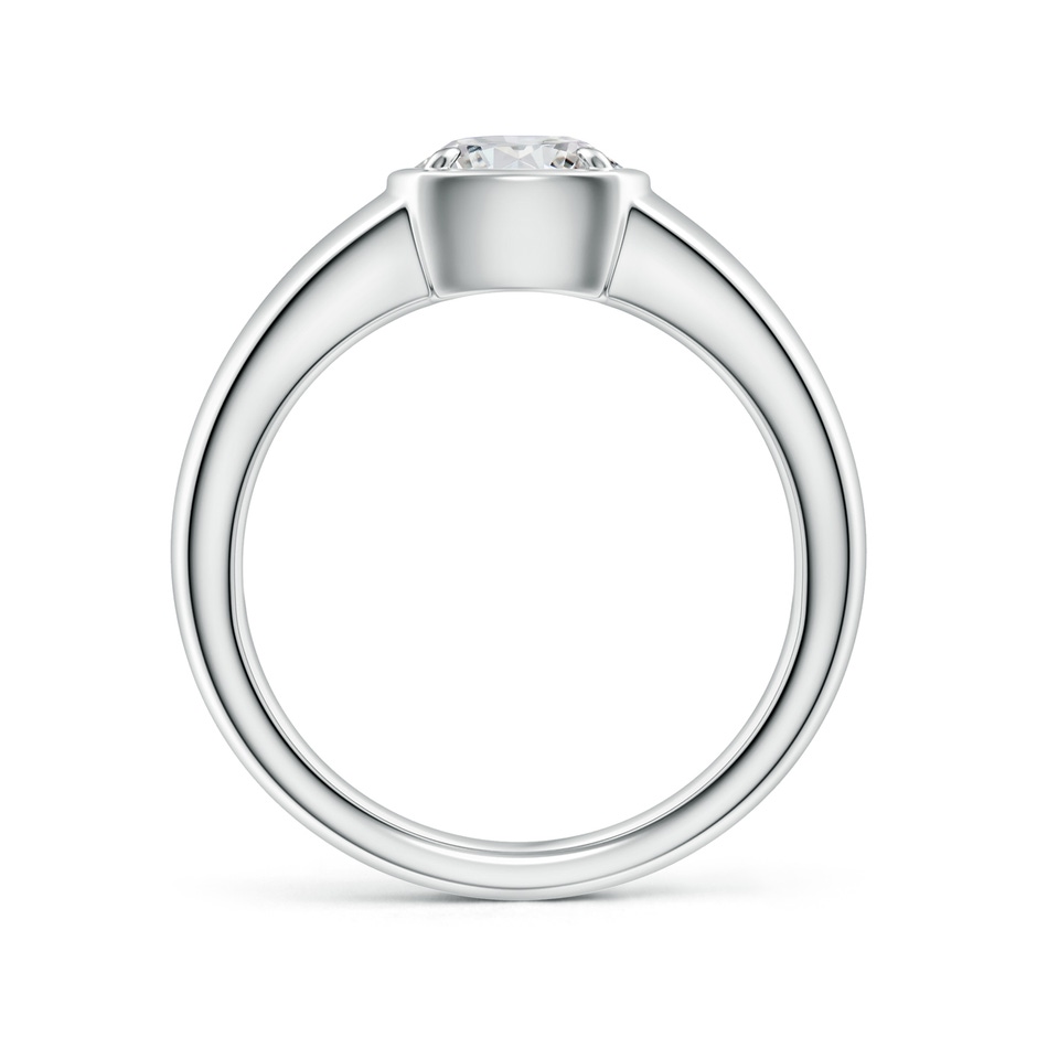 6.4mm HSI2 Bezel and Prong Round Diamond Solitaire Engagement Ring in White Gold side 199
