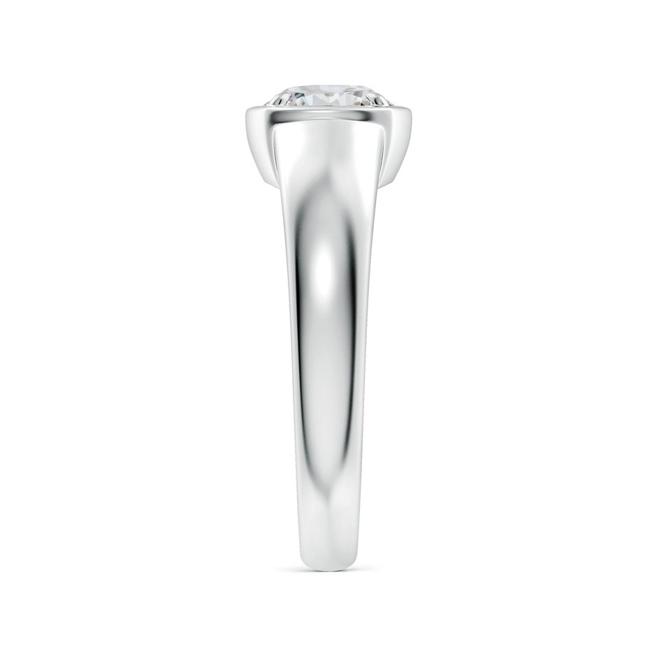 6.4mm HSI2 Bezel and Prong Round Diamond Solitaire Engagement Ring in White Gold side 299