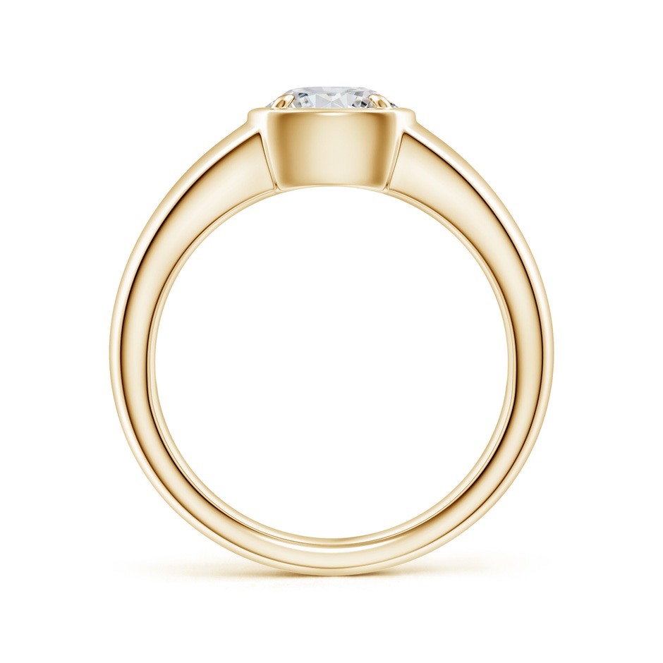 6.4mm HSI2 Bezel and Prong Round Diamond Solitaire Engagement Ring in Yellow Gold side 199