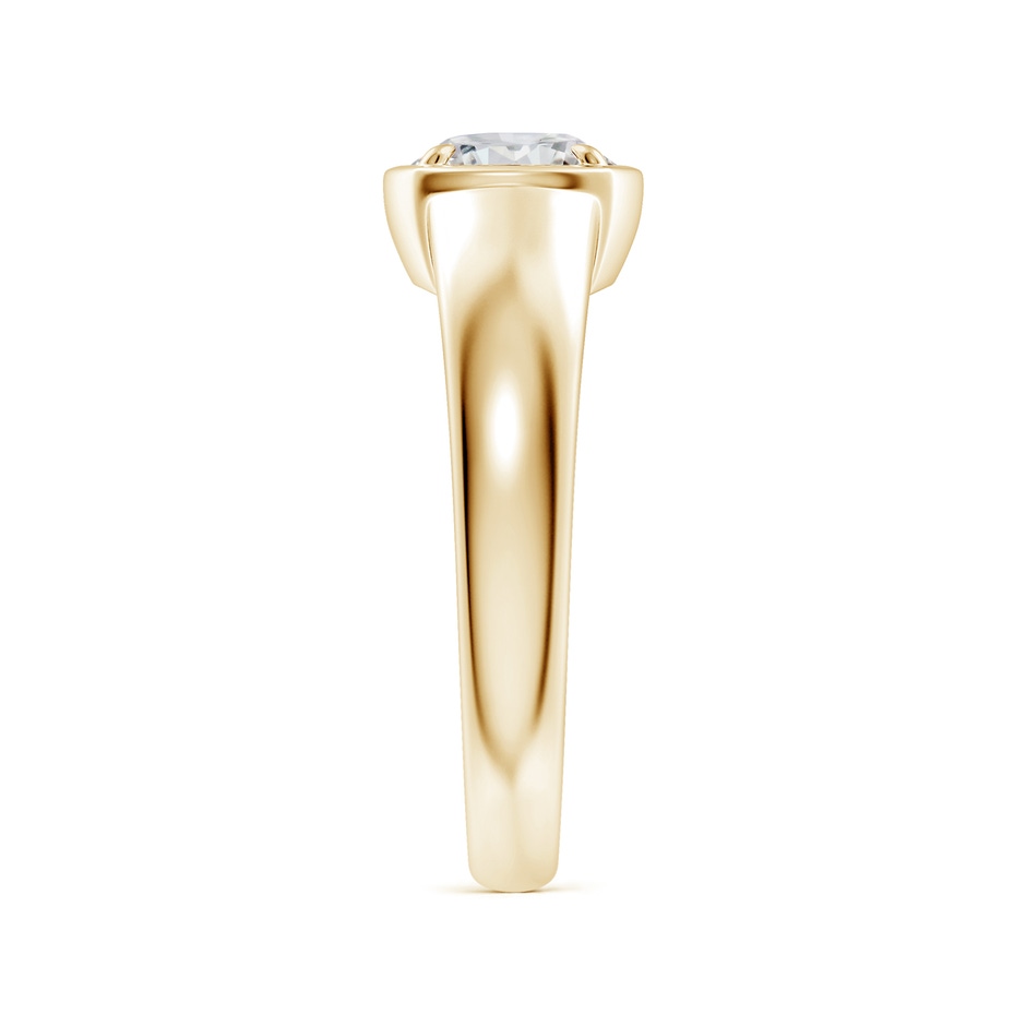 6.4mm HSI2 Bezel and Prong Round Diamond Solitaire Engagement Ring in Yellow Gold side 299