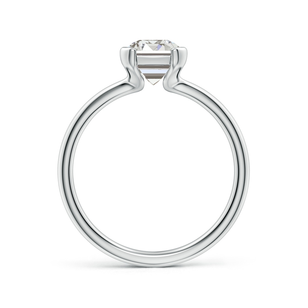 7.5x5.5mm IJI1I2 Semi Bezel-Set Emerald-Cut Diamond Solitaire Engagement Ring in White Gold - side 199