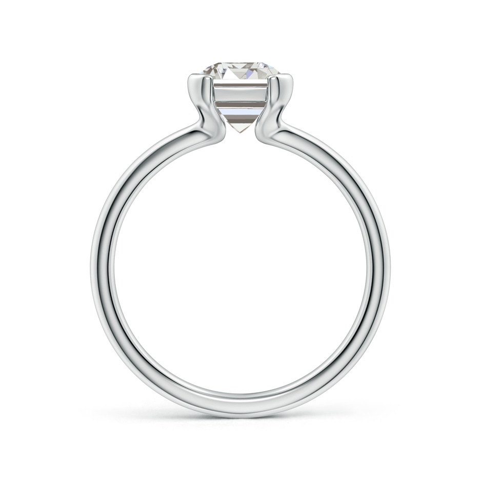 7.5x5.5mm IJI1I2 Semi Bezel-Set Emerald-Cut Diamond Solitaire Engagement Ring in White Gold side 199