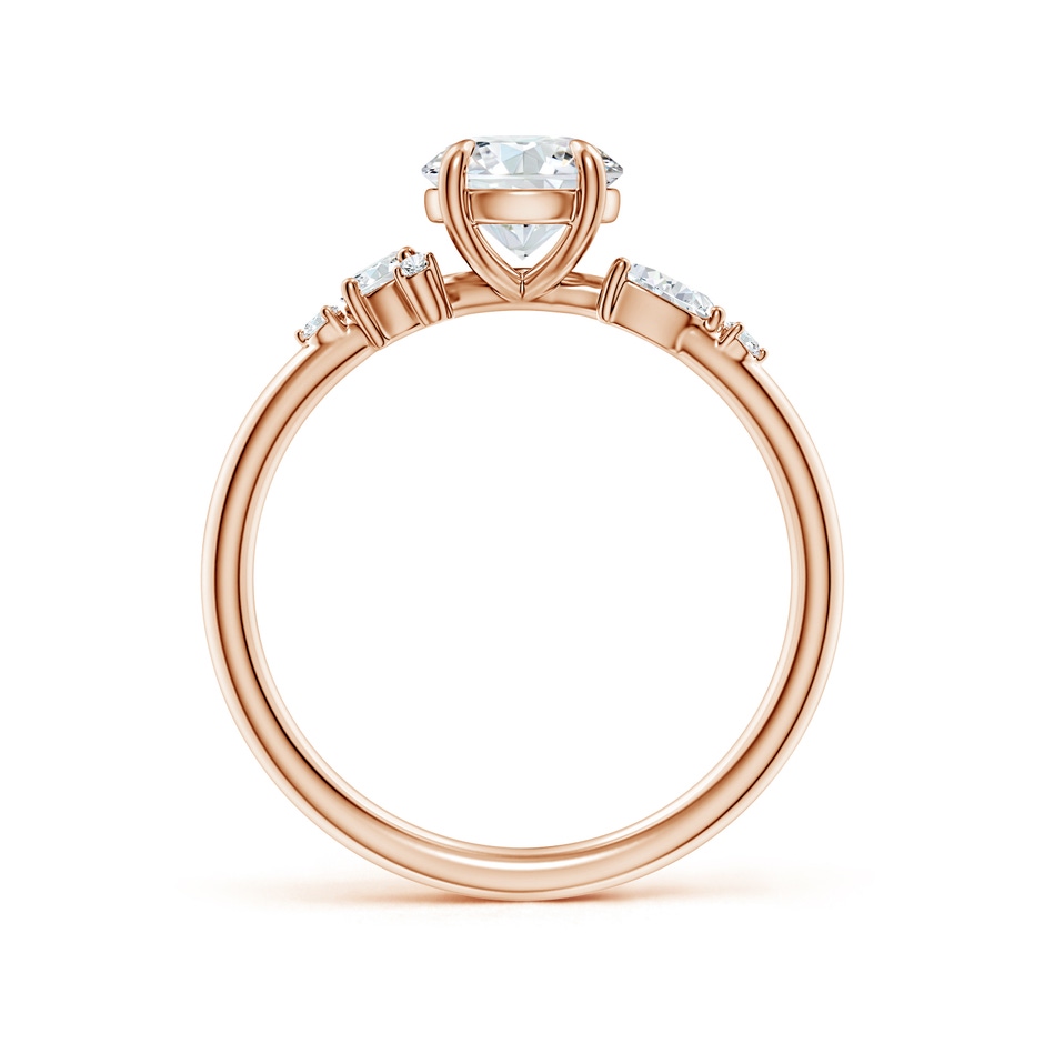 6.4mm GVS2 Round Diamond Engagement Ring with Multi-Shape Accents in Rose Gold side 199