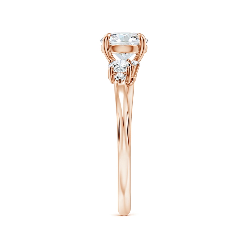 6.4mm GVS2 Round Diamond Engagement Ring with Multi-Shape Accents in Rose Gold side 299