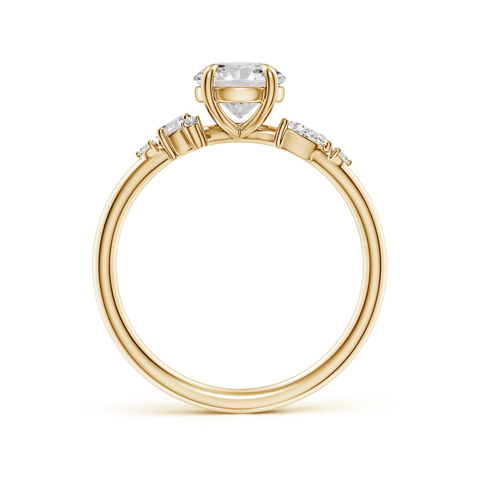 6.4mm IJI1I2 Round Diamond Engagement Ring with Multi-Shape Accents in Yellow Gold side 199