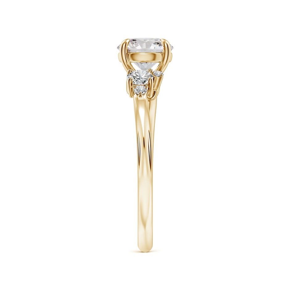 6.4mm IJI1I2 Round Diamond Engagement Ring with Multi-Shape Accents in Yellow Gold side 299