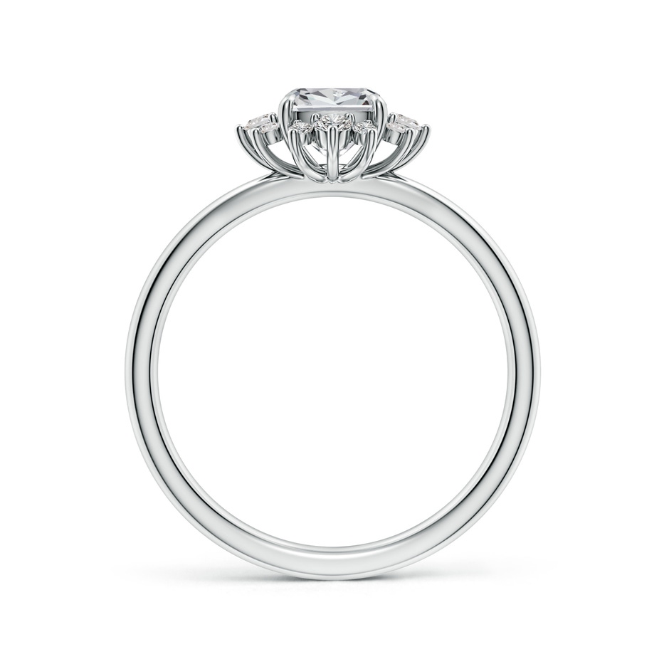 5.25mm IJI1I2 Cushion Diamond Ornate Halo Engagement Ring in White Gold side 199