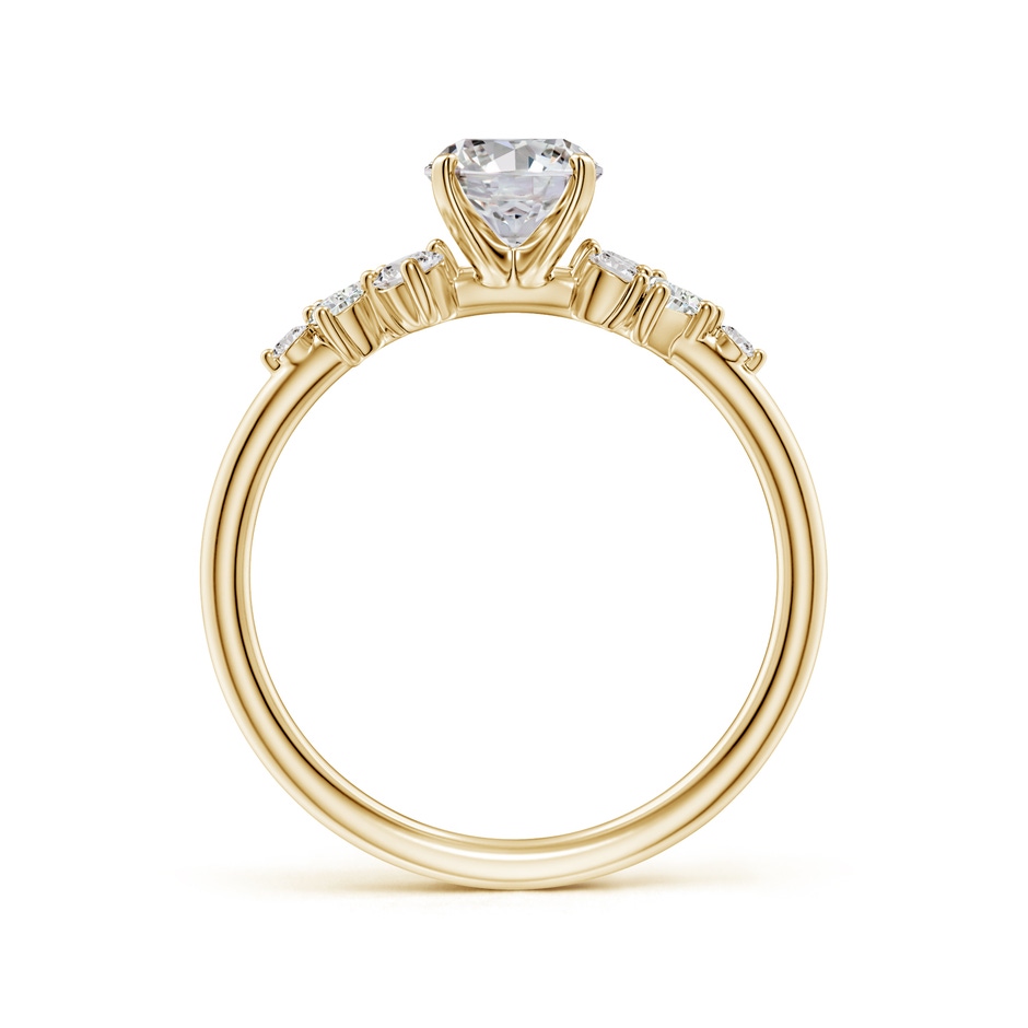 7.7x5.7mm IJI1I2 Oval Diamond Engagement Ring with Multi-Shape Accents in Yellow Gold side 199